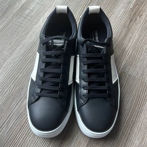 Emporio Armani Leather sneakers with rubber details
